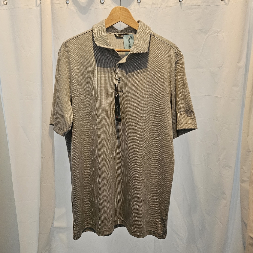NWT Men's Levelwear Collared Golf Polo Shirt- Size Large,